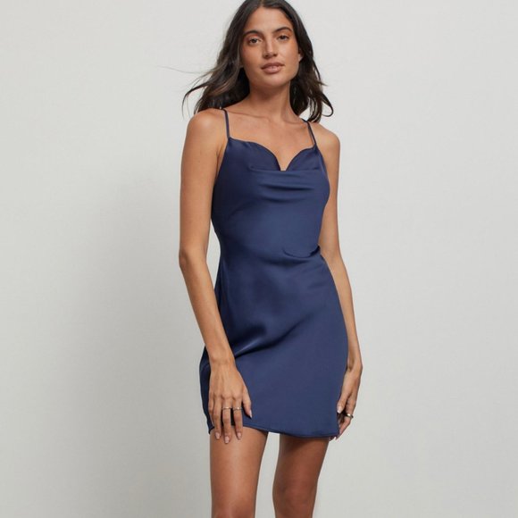 UO Mallory Cowl Neck Slip Dress - Picture 2 of 4